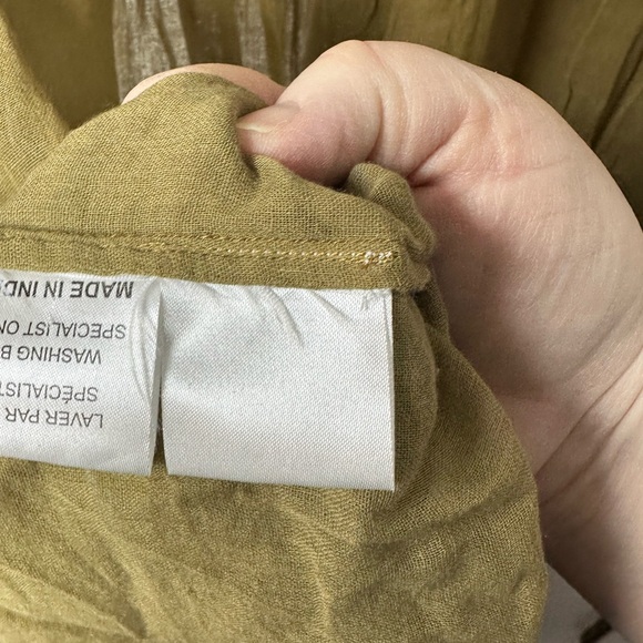 Mes Demoiselles Cotton Oversized Sheer Shirt – Olive Size 1 , FR 38/40 US 10 - Picture 5 of 9